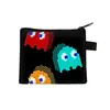 Cartera de monedas de dibujos animados de Pac-Man, monedero con cremallera, tarjetero con temática de videojuegos y bolsa para guardar auriculares - al por mayor