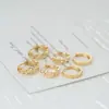2026 Nuevo Modelo Set de una Tarjeta con Tres Pares de Aretes para Mujer, No es Necesario Quitarse al Dormir, Aros Geométricos para Oreja, Sencillos Broqueles Estudiantiles