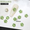 Atacado unhas postiças vermelhas da internet arte de unhas verde fruta strass diamante fundo pontiagudo formato amor borboleta tridimensional multi-corte acessórios para unhas