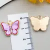 Collar Pendiente Pequeño de Mariposa con Pedrería Colorida de Acrílico y Aleación Aretes Accesorios de Colgante de Moda para Teléfono