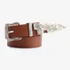 Cinturón de Estampado de Leopardo Fresco Estilo Europeo y Americano de Nicho Set de Cinturón de Tres Piezas de Sirena Unisex Cinturón Versátil para Jeans de Mujer