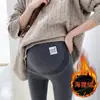 Leggings de maternidad para primavera y otoño, pantalones largos con forro polar para otoño e invierno, pantalones de maternidad cálidos y de soporte para usar en otoño e invierno
