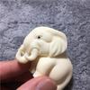 Talla de Fruta Marfil Zodiaco Cerdo Oveja Conejo Tigre Rinoceronte Zorro de Nueve Colas Tres Ovejas Kaitai Muebles para el Hogar Decoración de Escritorio Decoración de Coche