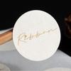 Estampado en Caliente Papel Texturizado Autoadhesivo Estilo Ins Personalizado Logo de Taza de Café Pegatina Sello Mate Personalizado Caja de Pastel Vela