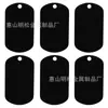 Placa de identificación para perro de acero inoxidable grabada con láser pulido espejo collar de marca accesorios en blanco mascota tarjeta de identificación rectangular para mascotas