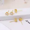 Accesorios de pendientes de gancho de moda con circonita, pendientes de pin de plata 925, pendientes de diadema colgantes, accesorios de pendientes hechos a mano DIY A24B