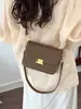 Elegante y estilosa bolsa de axila para mujer de piel genuina, modelo nuevo, bolsa de tofu a la moda y versátil para el trabajo, bolso de hombro y cruzado
