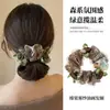 Goma para el pelo estilo coreano, amarilla con flores, tipo intestino grueso, para mujer, Cuerda para el pelo elegante estilo perezoso, Banda de goma de alta elasticidad, Cuerda para el pelo con tacto de alta gama, Accesorios para el pelo