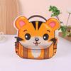 Bolsa con cierre hermético para comida infantil Bolsa de embalaje para regalo de vacaciones de dibujos animados Forma de mochila de tigre Bolsa de comida impresa a color