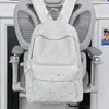 Mochila Escolar Estrellada de Comercio Exterior, Gran Capacidad, Linda, Elegante, Fresca y Dulce, Adecuada para Estudiantes de Secundaria y Preparatoria, Mochila