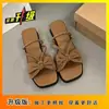 Nuevas sandalias de mujer de dos vías para combinar con faldas, zapatos planos romanos estilo hada para usar al aire libre en el verano de 2025