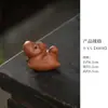 Dragão de barro amarelo e argila roxa, fofo e charmoso, um ornamento de animal de estimação de chá que promove riqueza, um brinquedo de chá premium feito à mão, acessório de decoração de mesa de chá