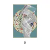 Pintura de Impresión de Tinta de la Galería de Arte Qiao Jia: Pintura Decorativa para Sala de Estar Estilo Zen Tranquilo, Pintura Colgante para Comedor, Pintura Clásica de Loto para Sala de Té