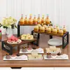 Puesto de Pasteles Transfronterizo Soporte de Exhibición de Madera Estante de Almacenamiento de Comida para Pasteles Postres Estante de Almacenamiento Multicapa para Perfumes Coleccionables