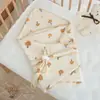 Algodón Puro Muselina de 4 Capas Manta Envolvente para Recién Nacido Manta para Arropar Bebé Manta de Recepción para Bebés Toalla de Baño Infantil Estilo Coreano Muselina Arrugada Saco de Dormir