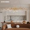 Lámpara de Araña de Cristal de Lujo Ligero Rama Italiana Biónica de Aluminio Sala de Estar Atmosférica Dormitorio Estilo Francés Europeo Gota de Agua Diseñador