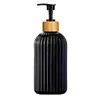 En stock 500ml Rayada Engrosada Botella Rayada con Dispensador Champú Jabón para el Cuerpo Acondicionador Botellas de Plástico