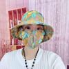 Máscara para colheita de chá cobertura facial à prova de poeira UV externa novo verão respirável Chapéu de Sol chapéu de sol integrado