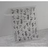 Adesivos de unha populares finos transparentes preto e branco laço letras grandes estilo chinês Panda tinta bambu adesivos de unha decoração