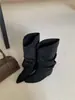 Botas de pelúcia plissadas empilhadas para aumentar a altura para mulheres 2026 Outono/Inverno Nova Chegada Bico Fino Botas Western Cowboy com Gola Meio da Panturrilha para Mulheres