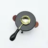 Crisol de Cera Vintage Estilo Trípode Pequeño Crisol para Derretir Perlas de Cera, Crisol Pequeño para Estampar con Cuchara de Cera y Soporte de Hierro