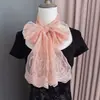 Bufanda Fresca Dulce Bordado de Encaje y Cinta de Alta Calidad Estilo Coreano y Japonés Estilo Princesa de Hadas Primavera Verano