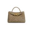 Moda Transfronteriza Nuevo Estilo Bolso de Mano Horizontal con Hebilla Metálica para Mujer Gamuza Esmerilada Hombro Bandolera