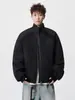 Chaqueta de Aviador Retro Americana con Paneles, Abrigo de Algodón para Hombre, Chaqueta de Algodón Gruesa de Invierno con un Toque de Lujo, Chaqueta Cálida Acolchada de Algodón