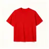 Marca Casual Moderna 230g Algodão Puro Manga Curta Verão Solta Camiseta Masculina Moderna Oversize Manga de Cinco Pontos Camada Base