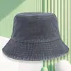 Chapéu de Pescador Lavado para Sol com Logo Personalizado Bordado e Hot Stamping Chapéu Bucket 100% Algodão Chapéu Old Basin Publicidade Atacado