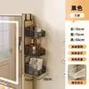 Estante lateral de almacenamiento para gabinete de espejo, estante ultraestrecho para montaje en pared para baño, adecuado para colocar artículos de tocador y una caja de almacenamiento para toallas de lavado usadas
