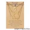 Juego de Collares Apilables de Acero Inoxidable de 12 Constelaciones Tendencia Europea y Americana Transfronteriza con Tarjeta Collar de Constelación Venta al por Mayor