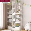 Apartamento pequeño, estantería simple, de pared, de pie, pequeña, estante de almacenamiento moderno, diseño minimalista y moderno, adecuado para uso doméstico, estantería para dormitorio