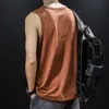 Camiseta sin mangas de algodón pesado para hombre, chaleco deportivo básico, para baloncesto, holgada, talla grande, chaleco camiseta combinable, moda