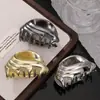 Pinza Metálica Irregular para Coleta Alta para Mujer, Estilo Coreano Elegante, Pinza para el Cabello Anticolapso en la Parte Posterior de la Cabeza, Pinza de Tiburón Pasador Tocado