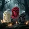 Vela Aromática Crânio com Véu de Halloween, Ornamento Criativo para Atmosfera Festiva, Decoração de Casa Assombrada, Vela de Lembrança