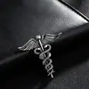 Asas de Anjo Retrô Europeias e Americanas Insígnia Masculina Broche de Terno Fivela de Alfinete Feminina Cobra Personalidade Corsage Medalha Acessórios