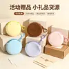 Monedero de Felpa de Color Sólido Macaron, Mini Bolsita Redonda con Cremallera, Llavero, Bolsa para Guardar Auriculares, Regalo
