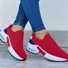 Sapatos Esportivos Casuais Plus Size Flyknit Europeus e Americanos Cruzamento de Fronteira Amazon Outono Bico Redondo Novo Estilo Comércio Exterior Preto Atacado Plus Size