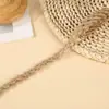 No. 1-7 Encaje Envuelto en Cuerda de Cáñamo Retro DIY Tejido a Mano Material Decorativo Versátil Cuerda Creativa de Doble Cara o Cara Única