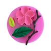 Molde de silicona con forma de girasol, rosa y flor de durazno para tartas, molde para chocolate y azúcar, arcilla con pegamento.
