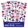 Adesivos de Vedação do 250º Aniversário da Independência Americana Mais Vendidos, Adesivos para Cartões e Presentes, Decorações para Festa, Bolo e Confeitaria dos EUA
