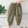 Roupa Infantil Meninos Calça Casual Primavera e Outono Roupa Externa Estilo Coreano Nova Calça de Trabalho Bordada Digital Infantil Venda Direta