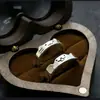 Anillo Diario Gato y Perro Anillo de Pareja Gatito Cachorro Diseño de Nicho Ins Anillo Abierto Ajustable para Dedo Índice