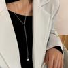 Collar Sencillo de Borla con Forma de Corazón para Mujer, Versátil y Creativo, Elegante y con Estilo, Adecuado para el Trabajo, Cadena para la Clavícula, Cadena de Suéter de Moda