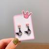 Boutique para niños clip para la oreja sin perforación aretes lindos de dibujos animados para niña aretes adorables colgantes para niña joyería