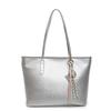 Bolso Tote de Moda Popular Simple Elegante Gran Capacidad para Mujer Moda Casual para el Trabajo Color Sólido Bolso de Hombro de Gama Alta