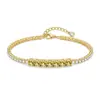 Amazon Comercio Exterior Nuevo Estilo Completo Diamante Color 12 Piedras del Zodíaco Fila Única Pulsera Tenis Moda Femenina Exquisito Viaje Diario Joyería de Mano