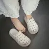 Chinelos Fechados de Tecido Versáteis e Modernos para Mulheres, Novidade Verão 2026 Sandálias Leves Slip-On com Solado Grosso