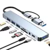 Tipo8In 7em1 Hub de Cabeça Dupla Dock de Expansão Computador Hub Divisor Seis-em-Um Oito-em-Um Usb3.0